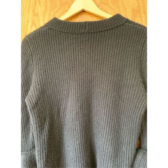 Saks Fifth Avenue Cashmere Tiered Ruffle Sleeve Sweater Black Size M - Picture 5 of 12